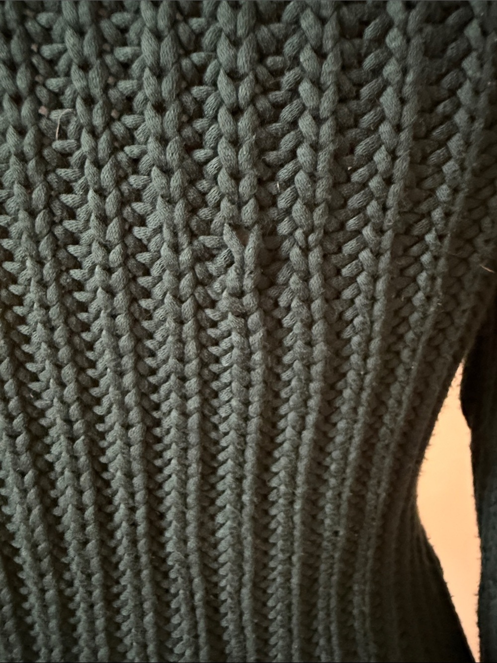Express Forest Green Knit Sweater (Please check photos for snag in back.) - Picture 6 of 6